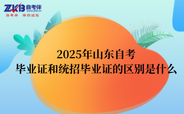 2025年山东自考毕业证和统招毕业证的区别是什么