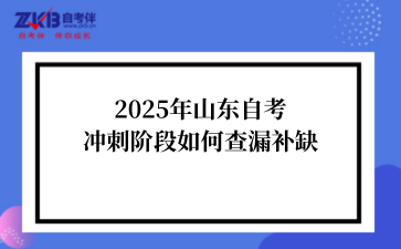 2025年山东自考冲刺阶段如何查漏补缺